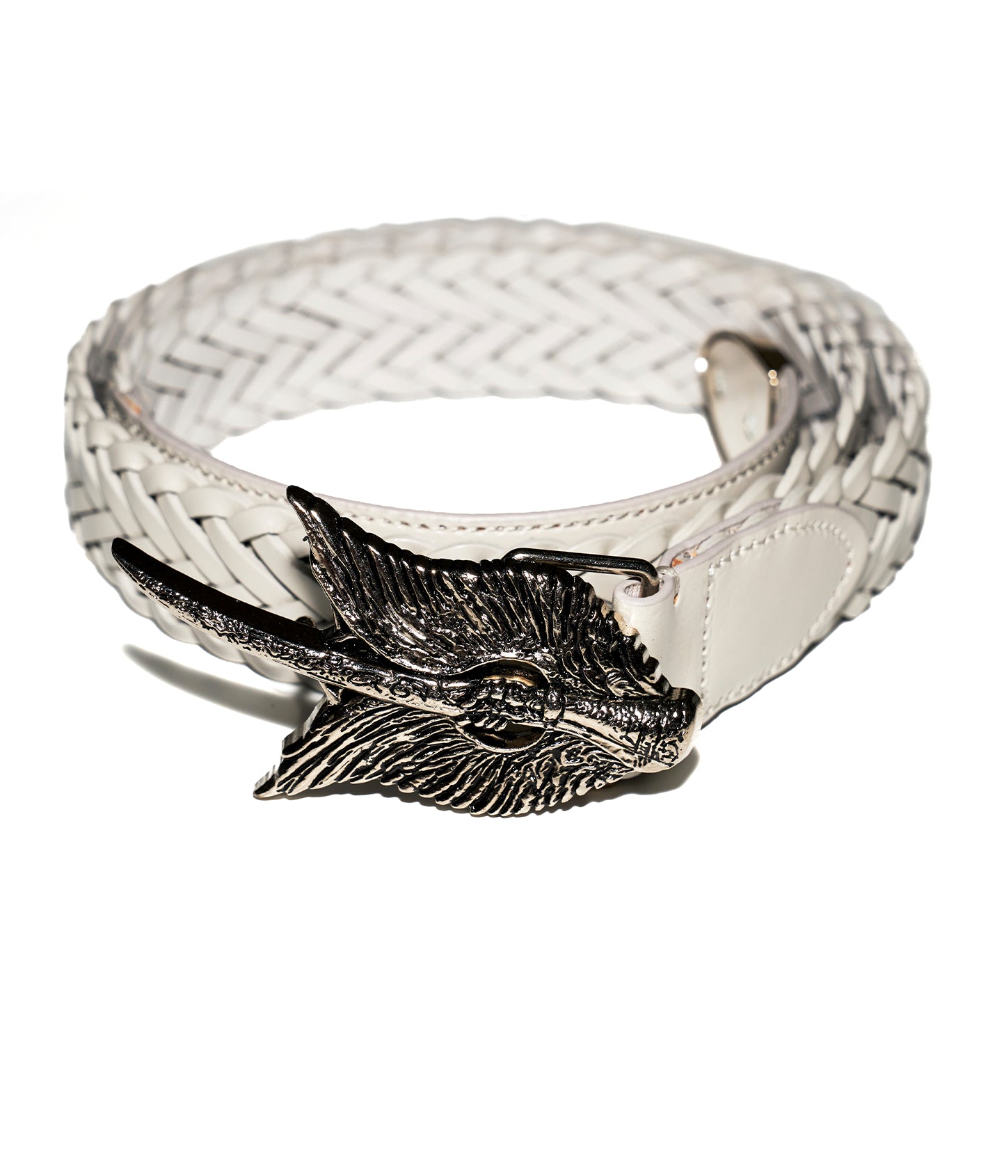 Winged Sword Insignia Belt WHT