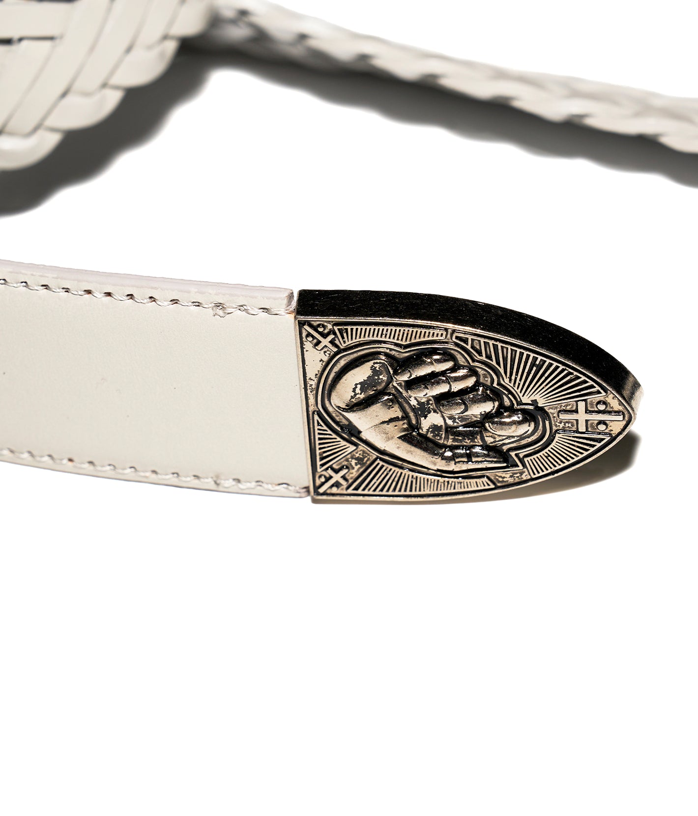 Winged Sword Insignia Belt WHT