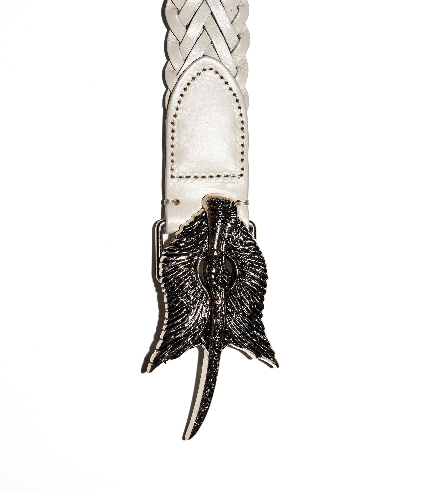 Winged Sword Insignia Belt WHT