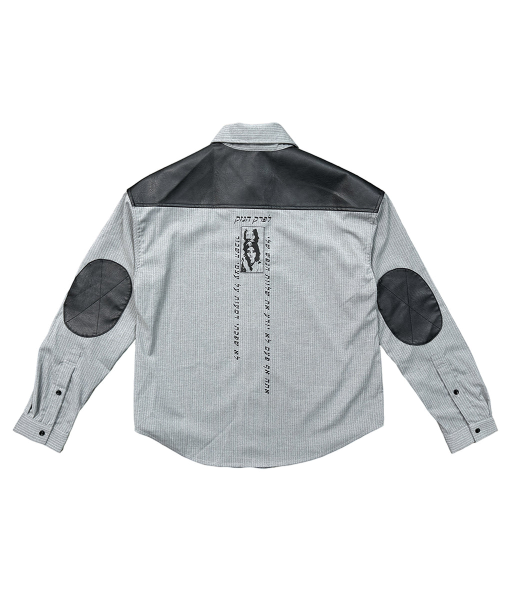 Portrait Print Button-Down Shirt | Richill Melancholy