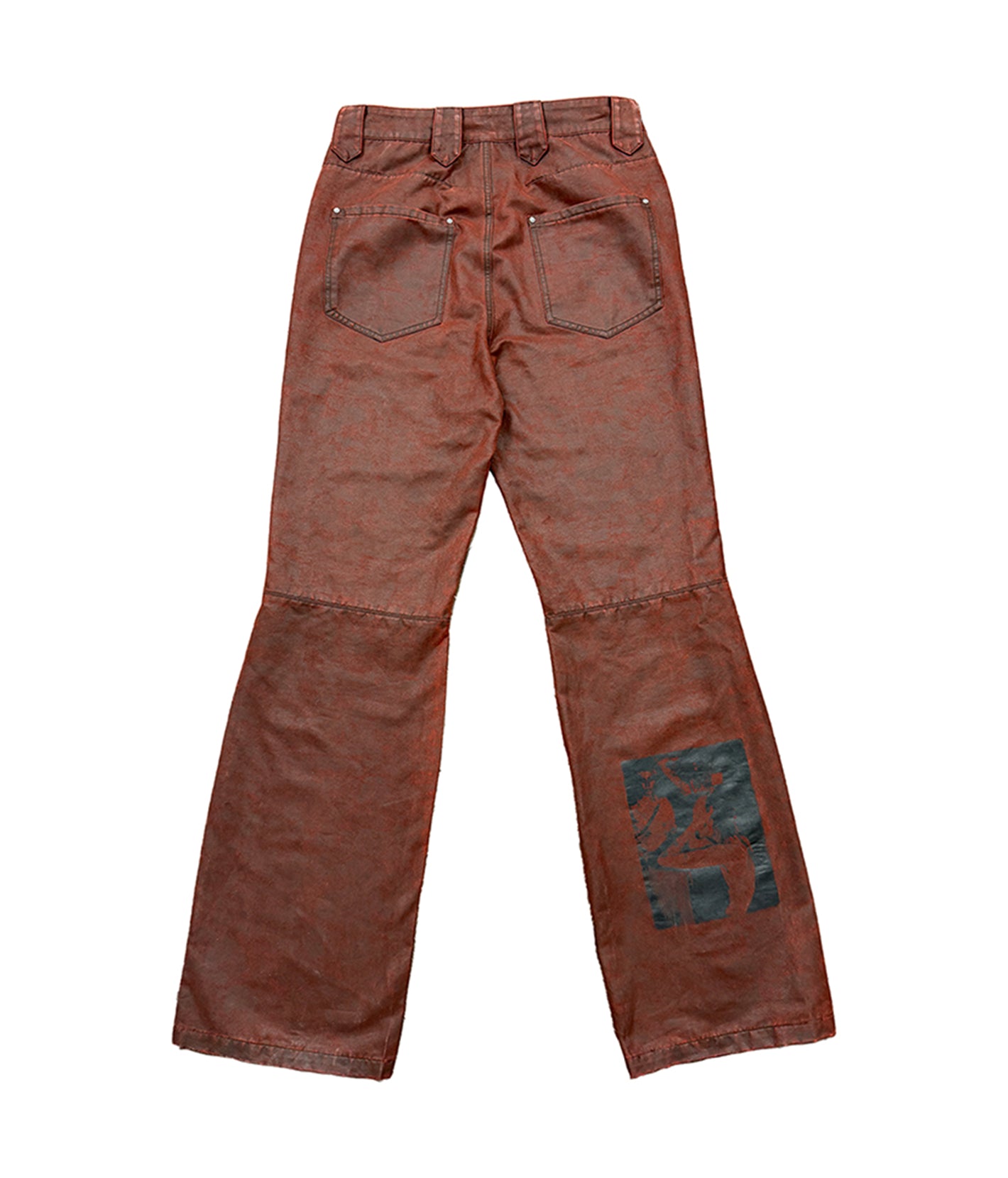 Printed Coated Bootcut Jeans | Richill Melancholy