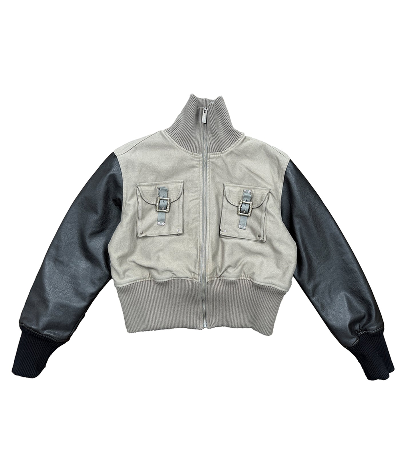 Leather-Sleeve Utility Jacket | Richill Melancholy